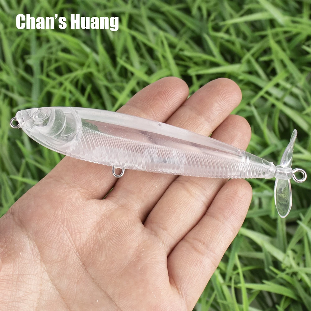 

Набор заготовок для приманок Chan's Huang, 50 шт., без покраски, для самостоятельной сборки, 3,93 дюйма, 10,5 г, с пропеллером, поппер, жесткая приманка, спиннер-тейл