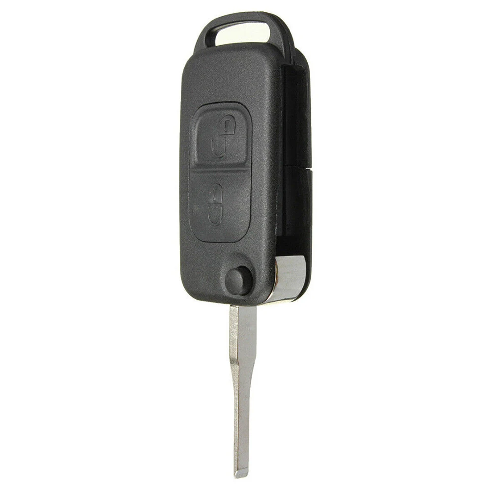 Key Case Shell Key Fob 2 Button 60*32*16mm Folding Parts Uncut Blade Vehicle 1pcs For Mercedes-Benz A C E W168