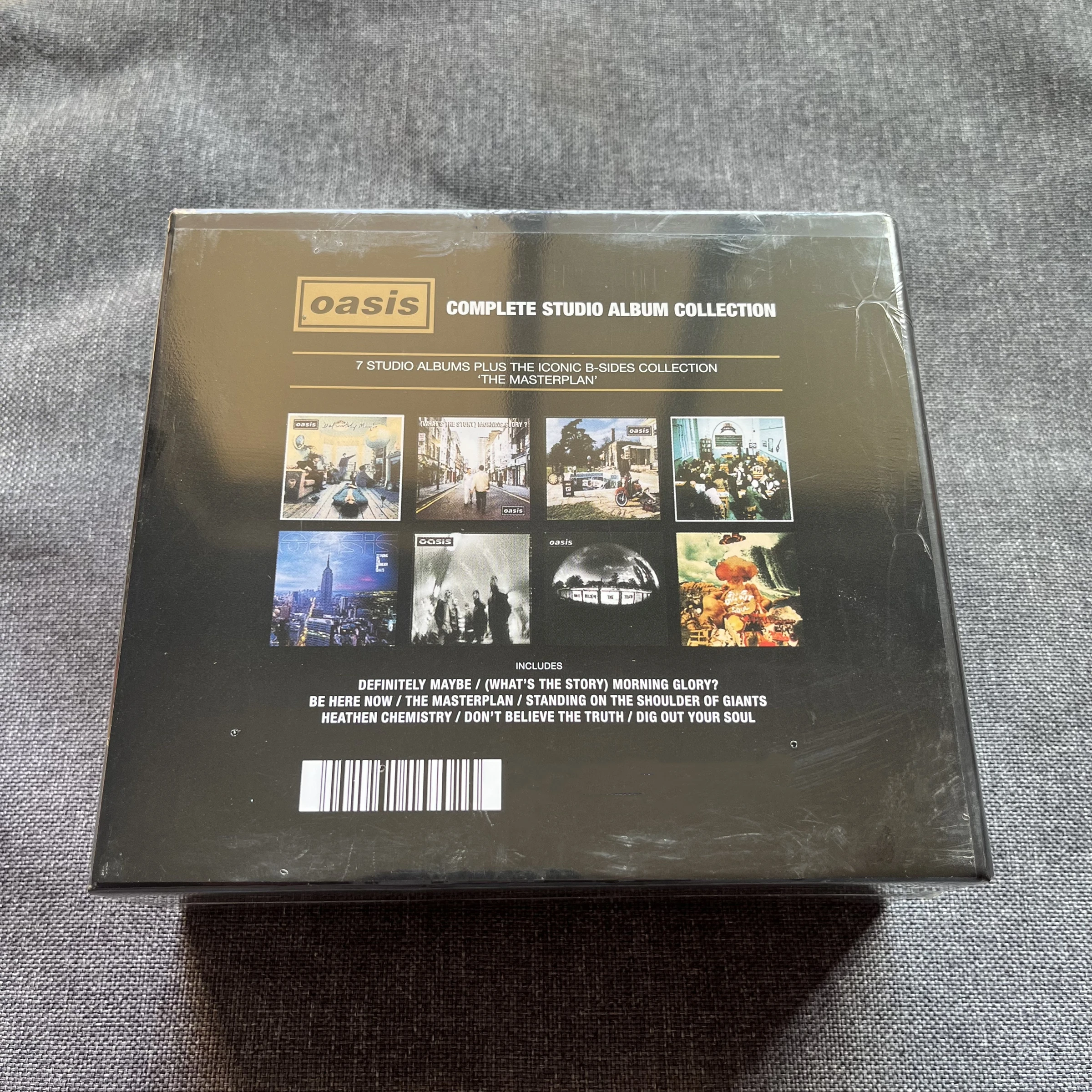 rock-oasis-collection-complete-d'albums-studio-8-cd-musicaux-morning-glory-music-record-the-masterplan-disque-audio-cd-walkman-boite
