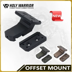 Holy Warrior Tactical Offset montaggio ottico RM45 con piastra a 2 pezzi per piastra a punto rosso per muslimaromeo Fit 20mm Rail