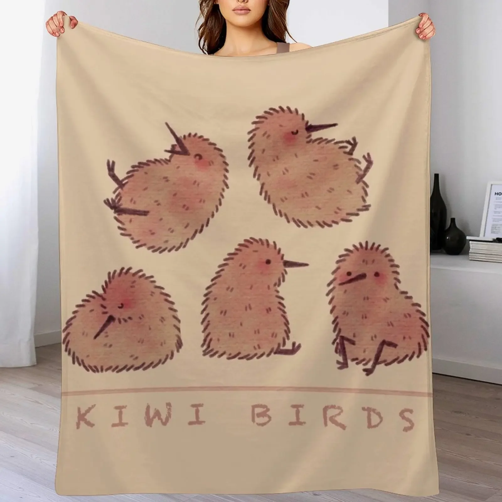 

Cute Kiwi Birds 2 Throw Blanket Warm Bed linens For Sofa Thin Blankets