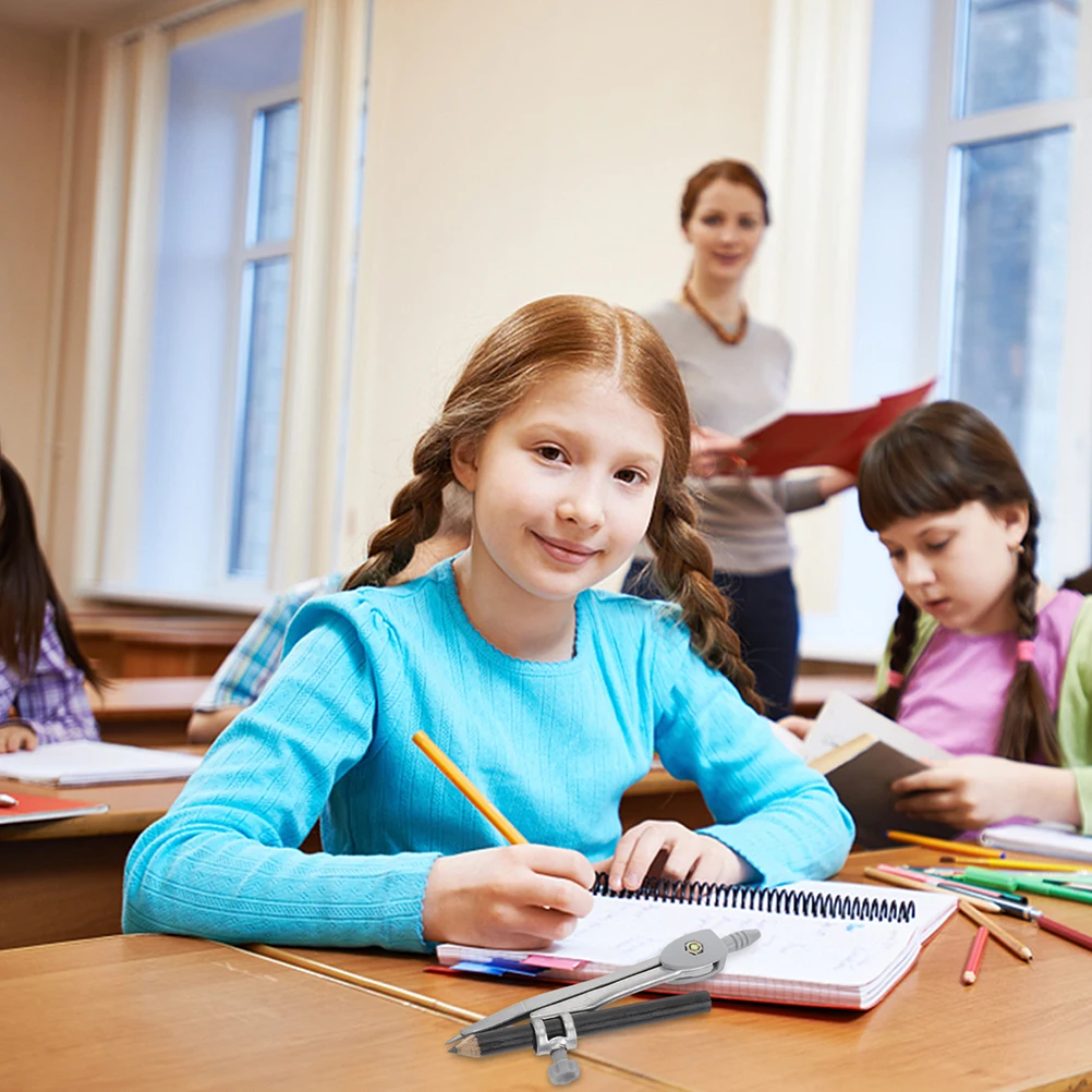 5 Pcs Compass Kit for Drawing Hard Tips Non Slip H Portable Circle Maker Math Tools Students Carpenter