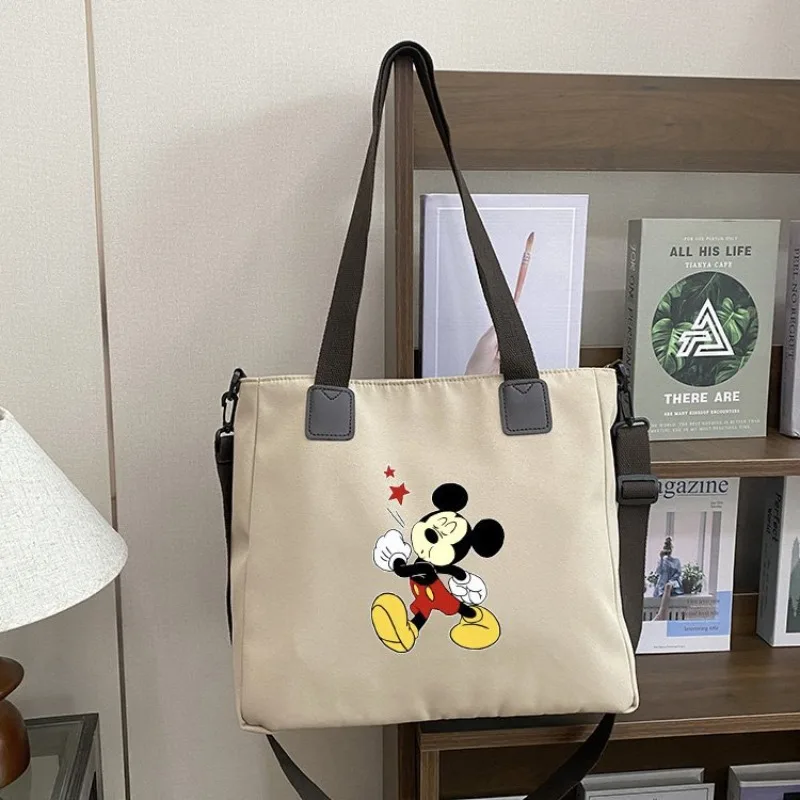 

Disney Mickey Mouse Tote Bag Women Fashion Stylish Large Capacity Canvas Shoulder Bag for Work Commute School Daily Use