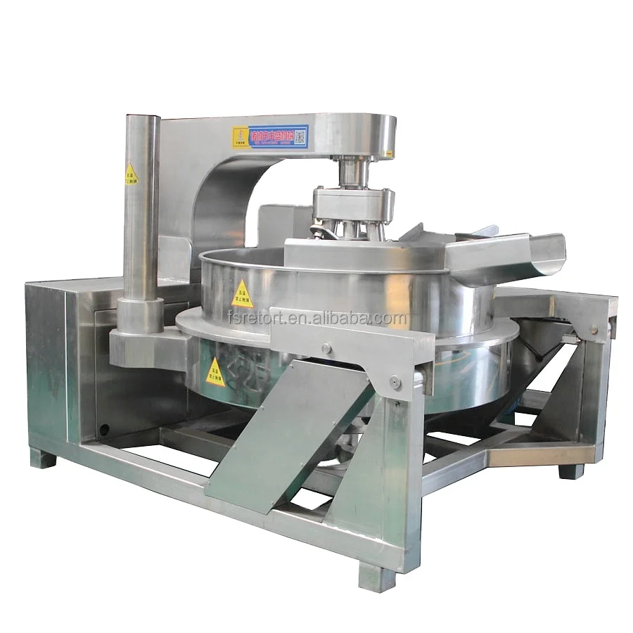 Automatic Sauce Jam Syrup Planetary Stirring Jacketed Cooking Mixer Kettle Industrial Cooker Machine With Gas Steam Heating