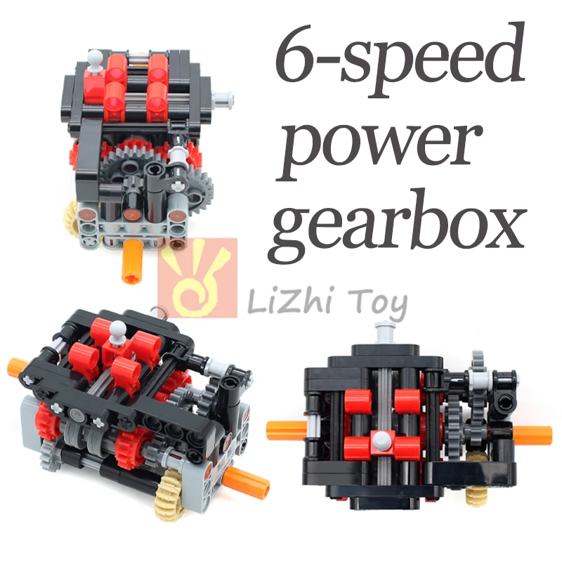 MOC-Kit de transmisión de caja de cambios de velocidad de Motor de alta tecnología, modelo técnico DIY, Motor L 99299 funciones de potencia, bloques de construcción