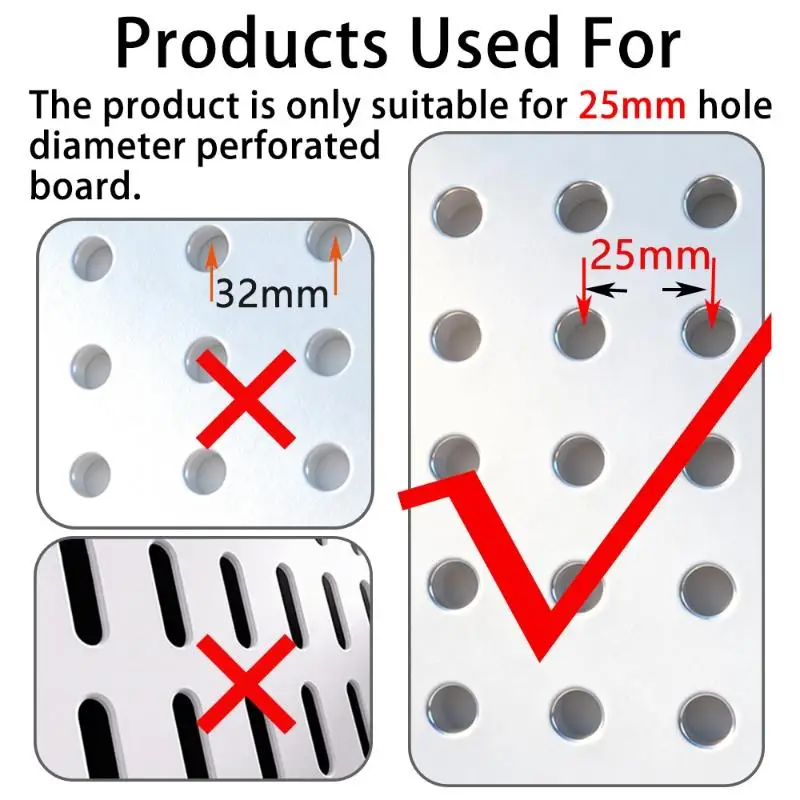 10 Pieces Pegboard Wall Storage Organizer With Heavy Duty Hooks Large Capacity For Garage Kitchen Workshop Tool Storage
