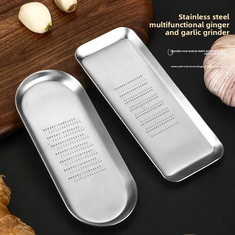 steel ginger and garlic grinder, multi-functional complementary food garlic grinder yam mud grinder, ginger dish, kitchen gadget