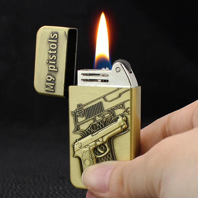 

Creative Retro Toys with Concave Convex Craftsmanship Lighters Metal Grinding Wheels Igniters Tobacco Accessories Smoking Gifts
