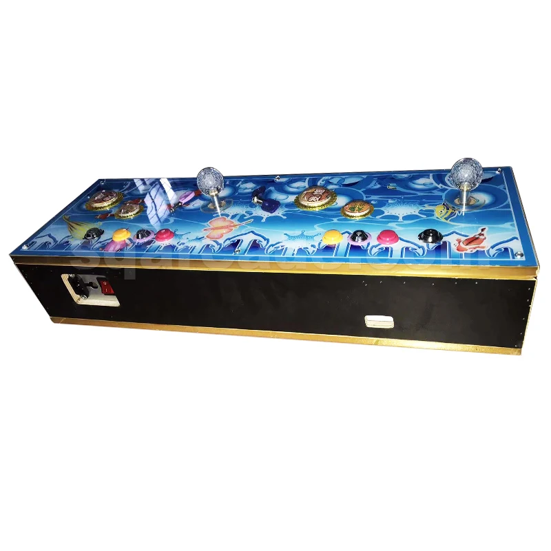 DIY custom iron box bill acceptor installation 35 in 1 game console 2 player fish game console handheld fish table console