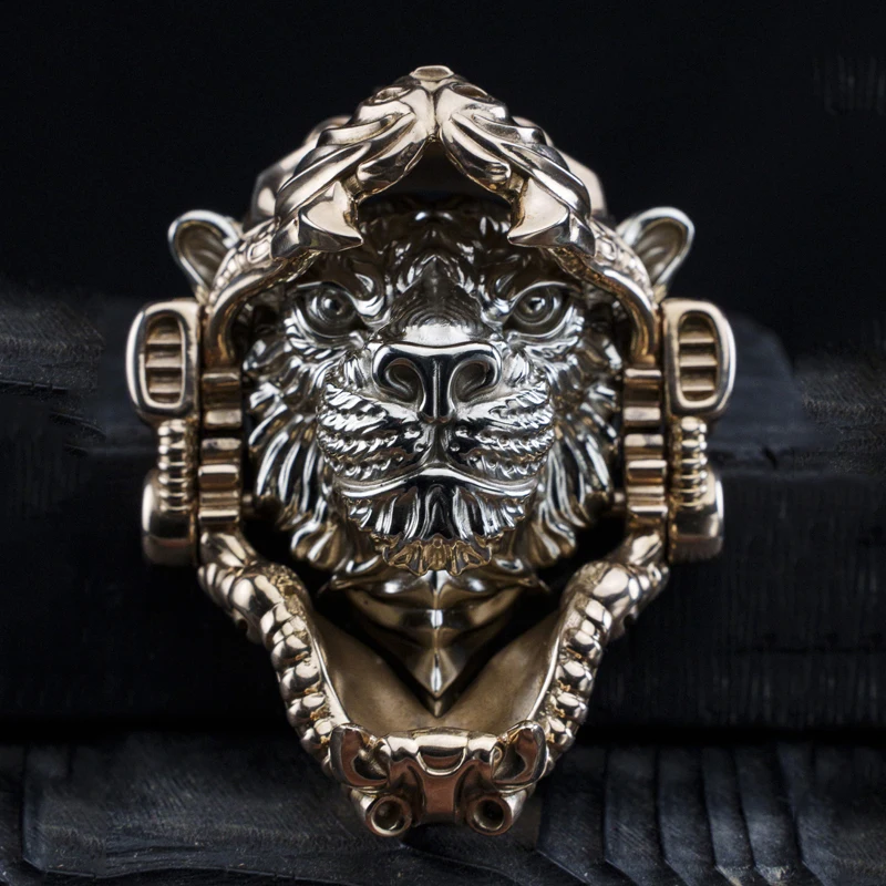 Outdoor Portable EDC Creative Tigger Copper Mechanical Mask Refrigerator Sticker Finger Toys Tools