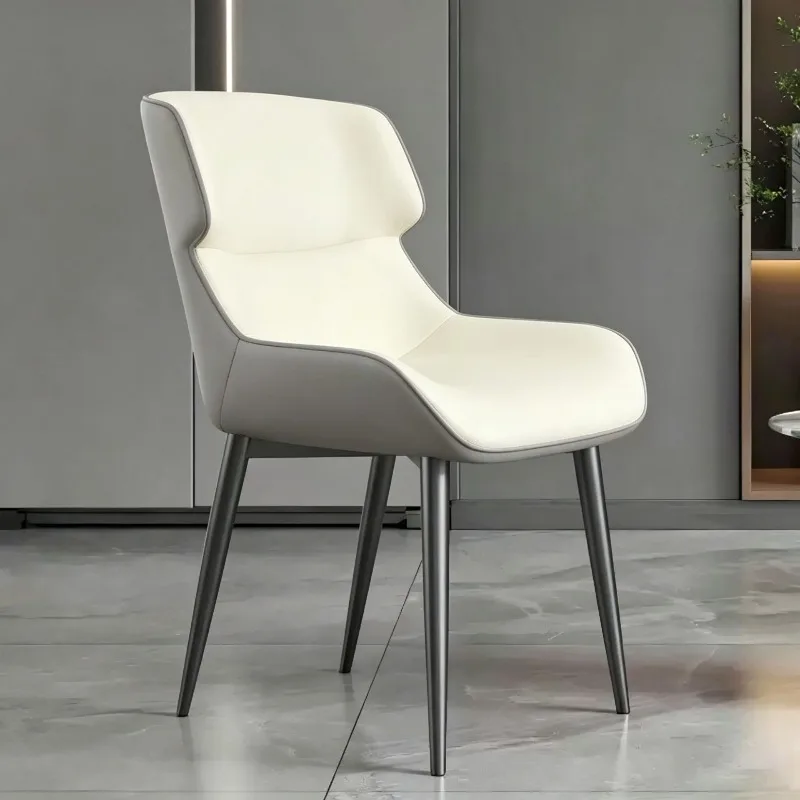 Modern Minimalist Leather Dining Chair – Versatile Backrest Chair for Home, Office, Hotel & Commercial Use view 2