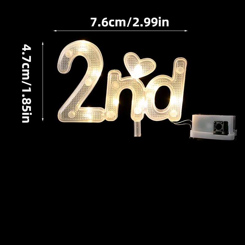 Zahlen-Lichter Tortendekoration Kinder Happy Birthday Kuchendekoration Junge Mädchen 1. 18. LED-Licht Hochzeit Jubiläum Party Requisiten – Detail 8
