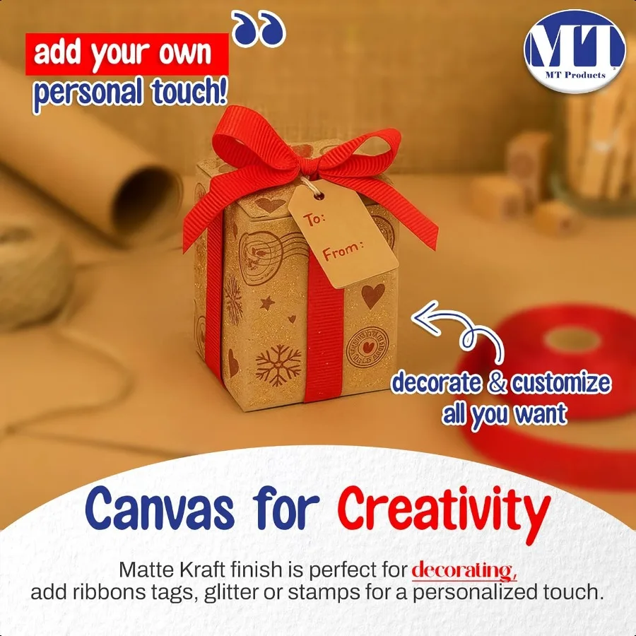 Tuck Top Kraft Paperboard Gift Box 2 x 2 x 3 Gift Boxes with Lids Pack of 30