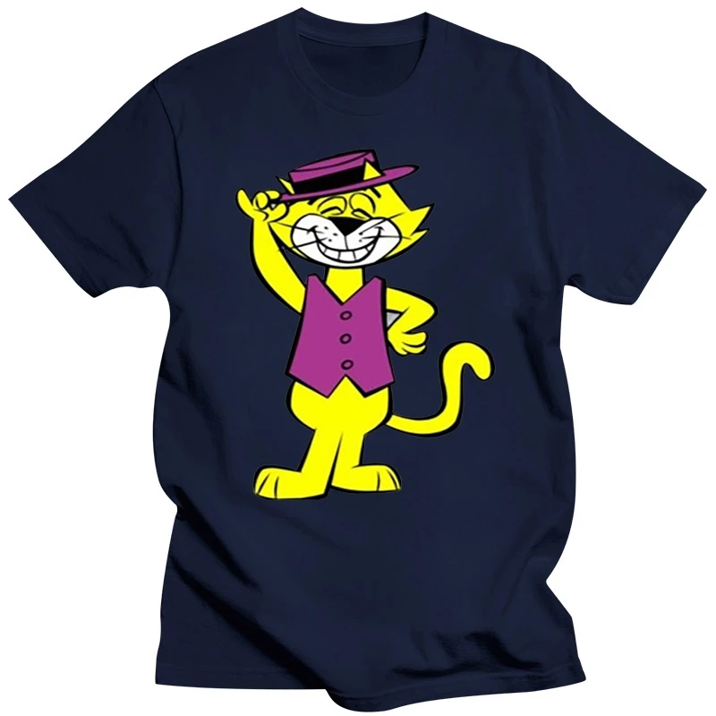 Top  Classic Cartoon Retro Vintage T-Shirt Grey Don Gato Hanna Barbera New Unisex Funny Tops Tee Shirt