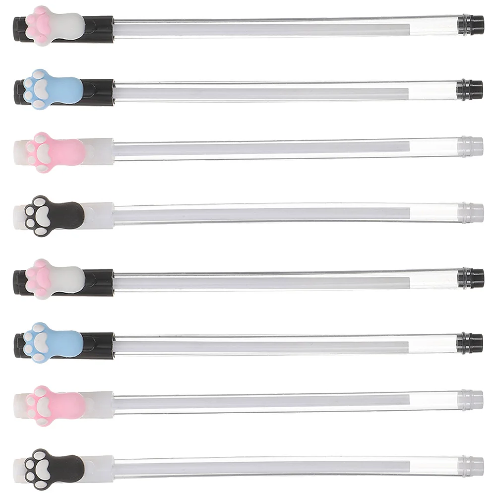 8 Pcs Cat Claw Gel Pen Student Cartoon Fine Point Kid Gifts Business Kids Ink Pp for Office Pens