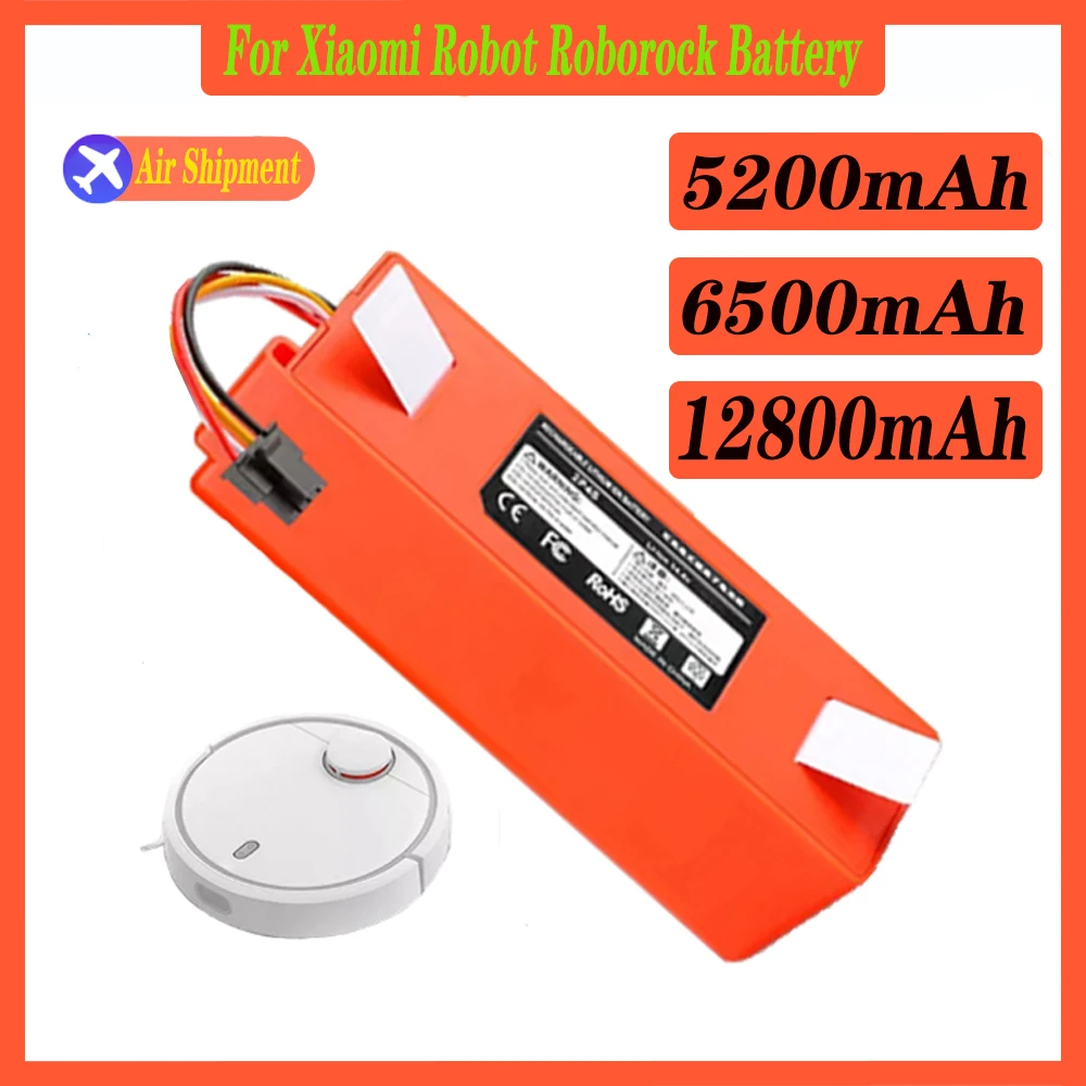 Batterie pour aspirateur robot Xiaomi Mi, 100% mAh, 12800 V, Eddie ion, Roborock S50, S51, T4, T7, T6, accessoires, nouveau, 14.4