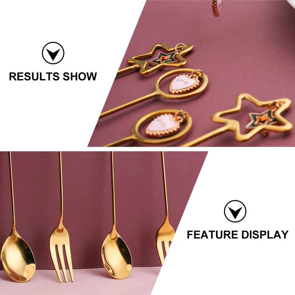Набор ложки и вилки в виде звезды для кофе и десертов