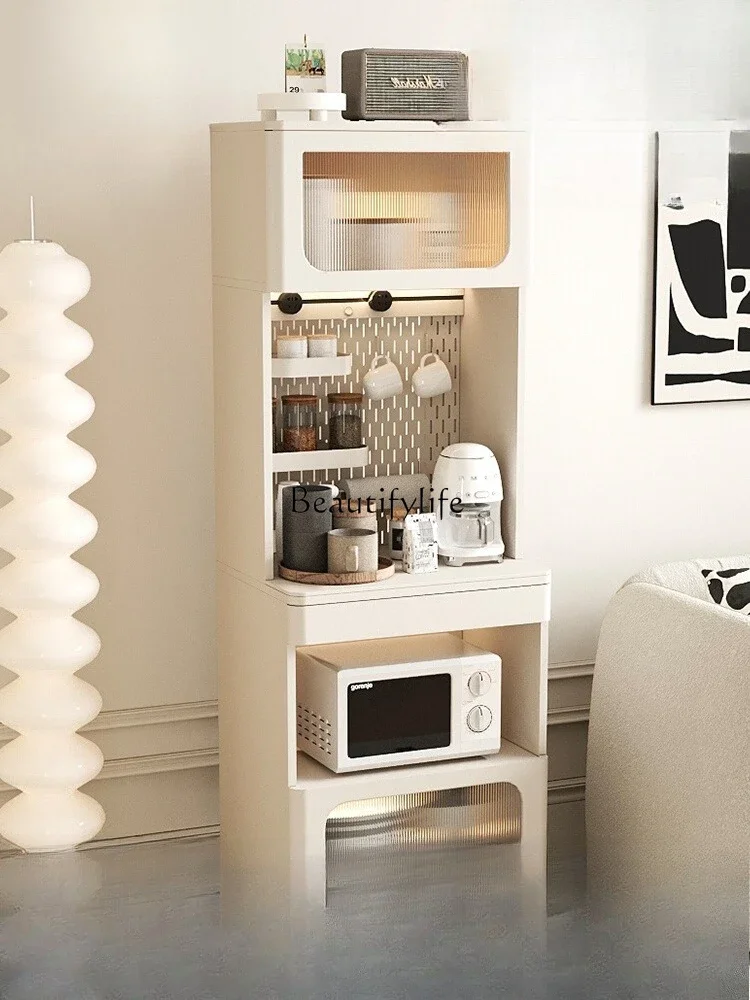 

ls 27Modern simple side cabinet, high cabinet integrated against the wall