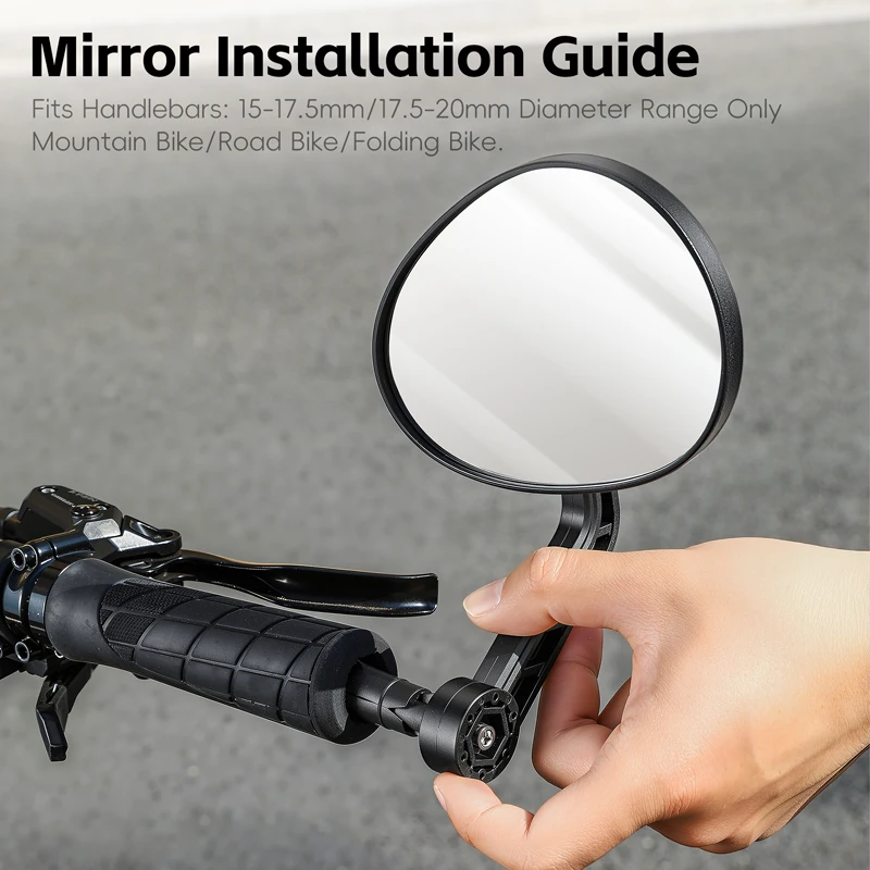 

WEST BIKING HD 360° Rotatable Bicycle Rearview Mirror Bike Handlebar End Mirror Lightweight and portable View Mirrors