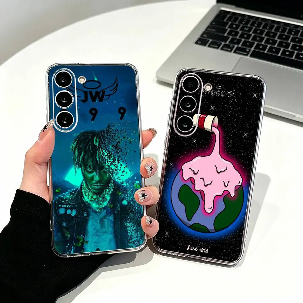 J-Juice Cool 999 Wrld Clear Soft Silicone Phone Case for Samsung Galaxy A71, A70, A30，A52, A51, A40,