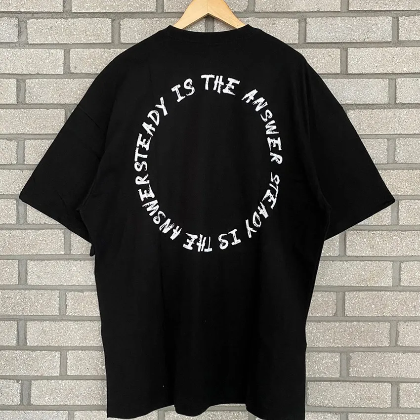 2022 New Men Loose Oversized Fitness T Shirt Fashion Black Yellow Tshirt Summer Gym Short Sleeve Cotton Casual Top Clothing