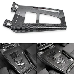Car Styling ABS Carbon Fiber Texture Center Control Gear Shift Panel Frame Cover Trim For Audi Q5 Q5L FY 2018 2019 2020 2021 LHD