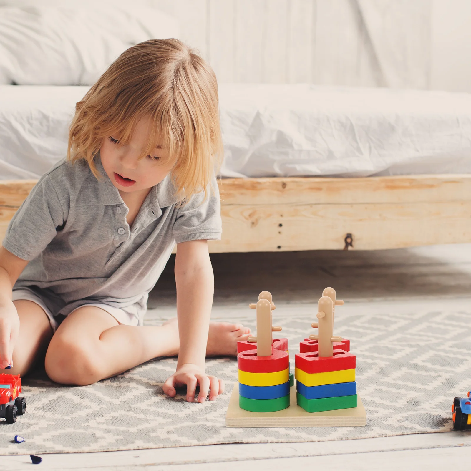 1 Set Kleurrijke Kinderen Spel Speelgoed Leermiddelen Speelgoed Houten Geometrische Speelgoed Educatief Speelgoed Voor Baby Kinderen Baby