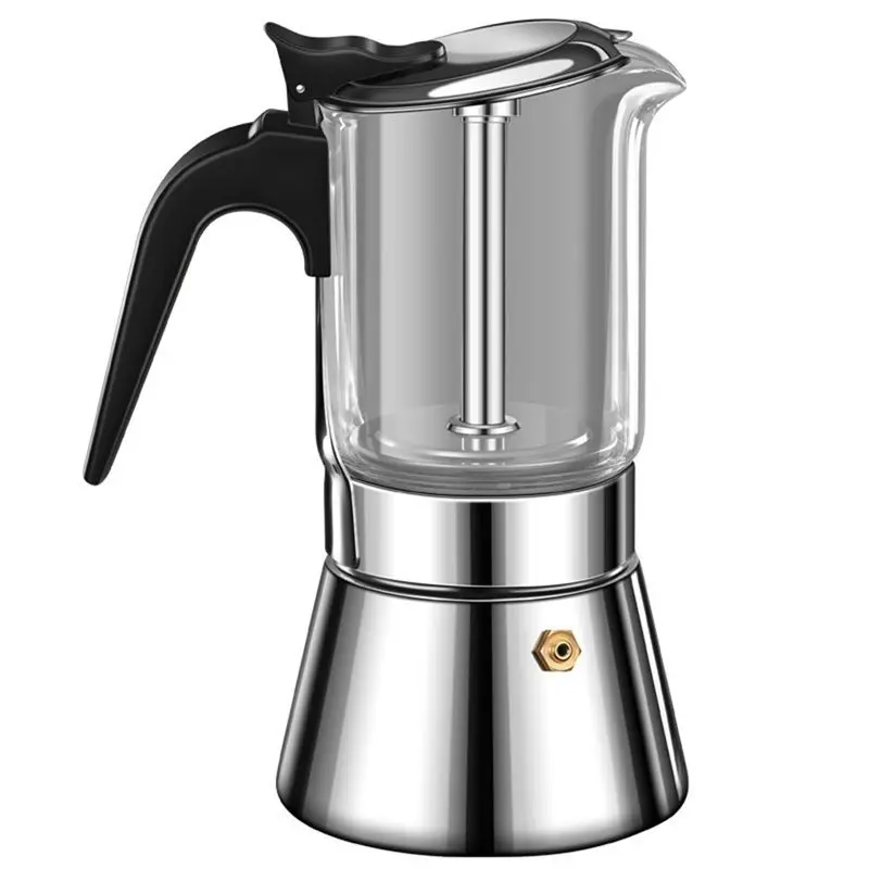 

Кофеварка ABBZ-Double Valve Moka Pot 160 мл, портативная, для холодного заваривания, с двойным клапаном, для экстракции эспрессо
