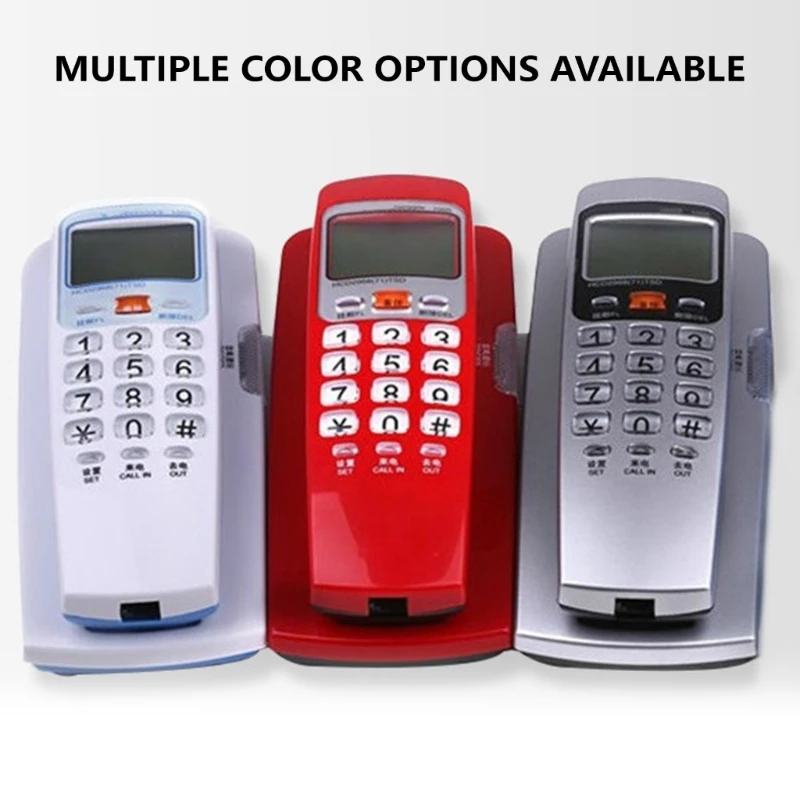 Wall Mountable Corded Phone with Caller Display Last Number Redial Multiple Color for Efficient Hotel Management DropShipping