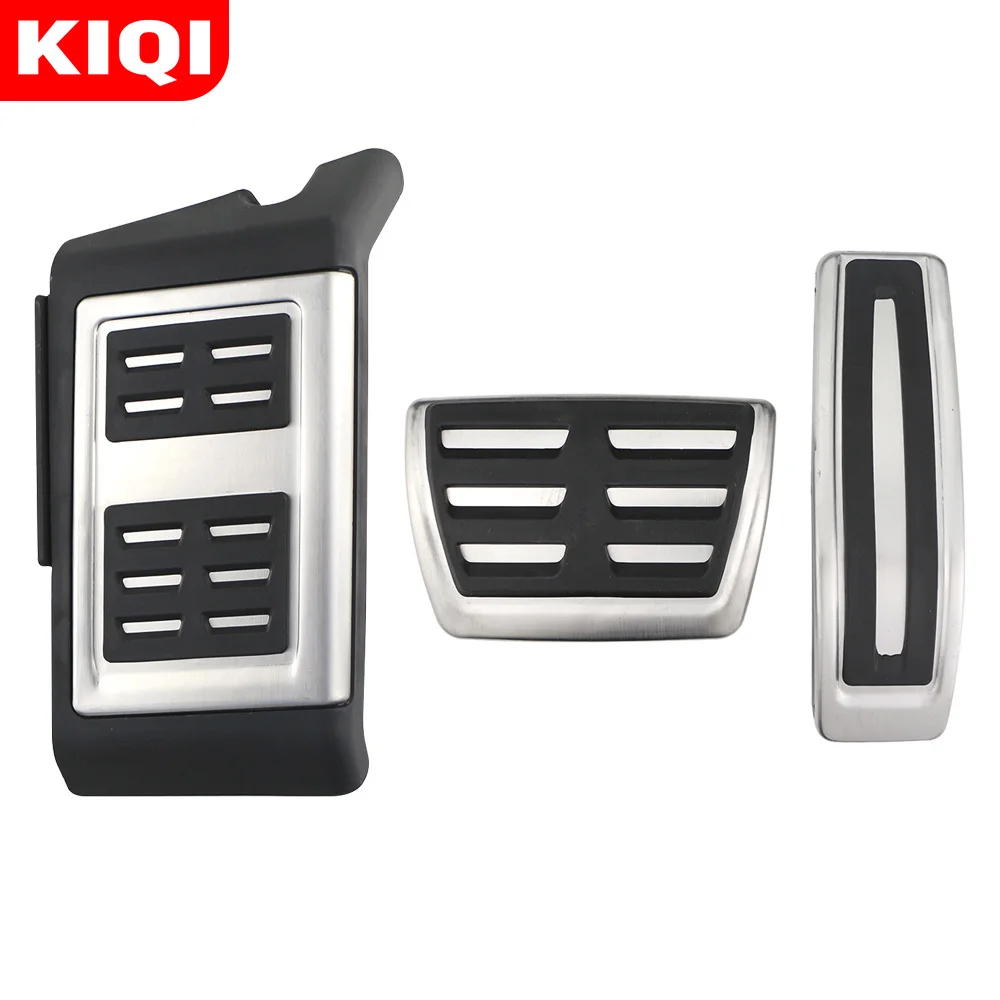 LHD Car Pedal Cover For Audi Q7 4L SQ7 2007-2015 Pedals Fuel Gas Brake Footrest Pads Stainless Steel Auto Accessories