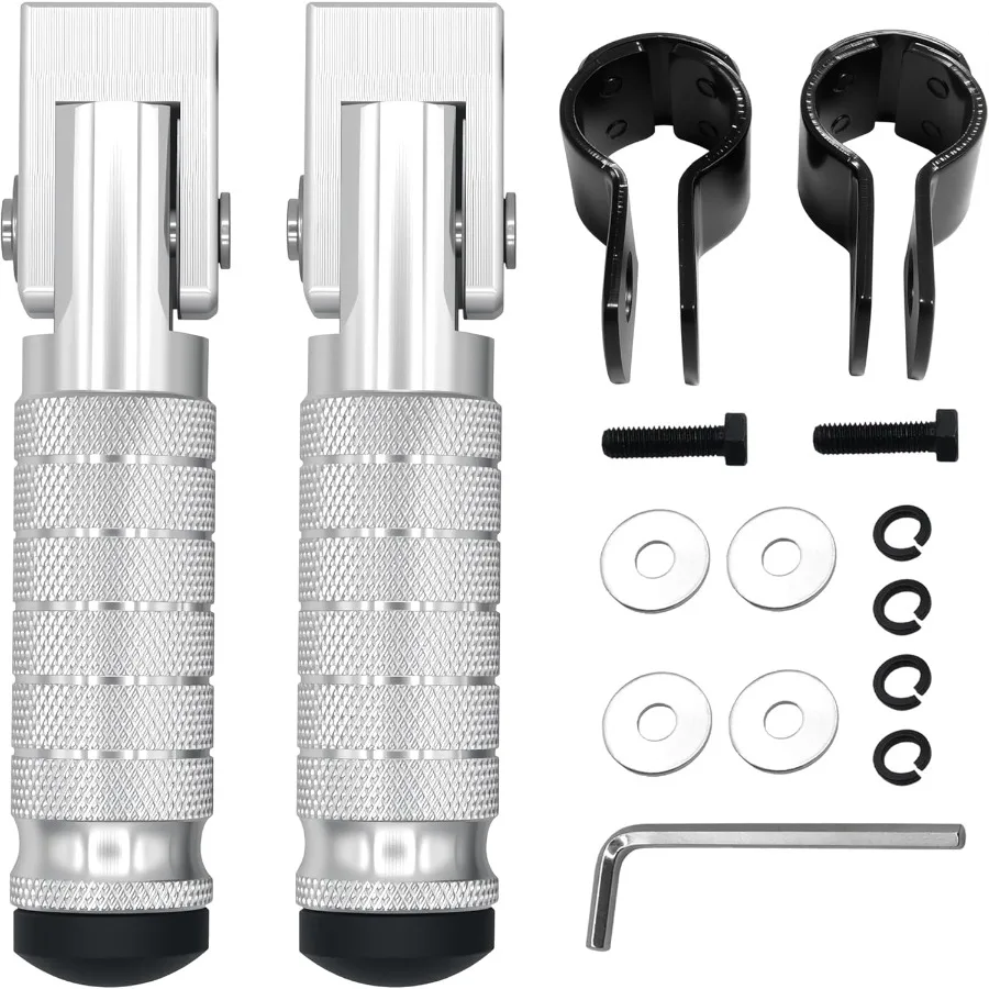 

Universal 90 Degree Foldable Motorcycle CNC Foot Pegs with AntiSkid Surface for Yamaha Honda Suzuki Aprilia Electric Car Motorb