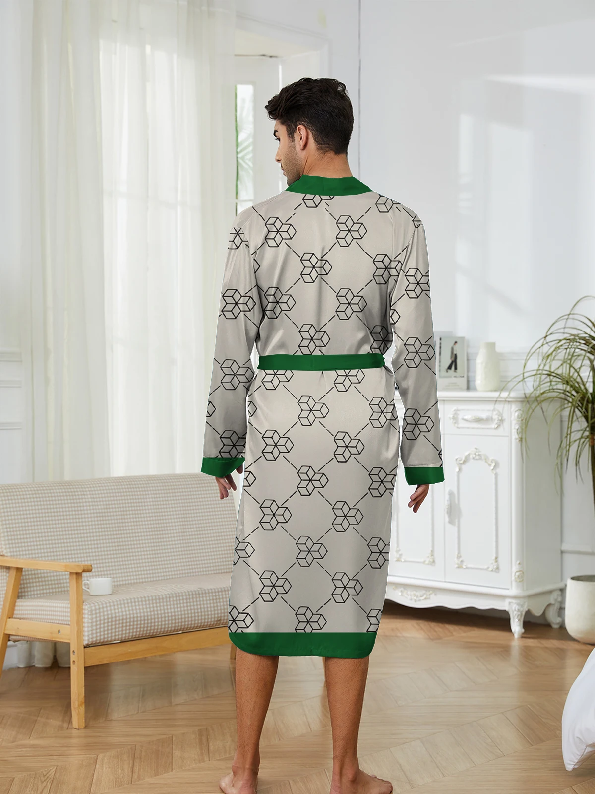 

Men's Longs Sleepwear with Digital Printing, Trendy Men's Long Robes for Casual and Comfortable Wear. Quick-dry