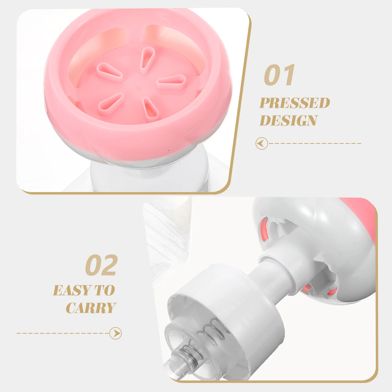 

Foaming Hand Soap Dispenser 250ML Refillable Shower Gel Bottle Foam Pump Head Bathroom Travel Portable