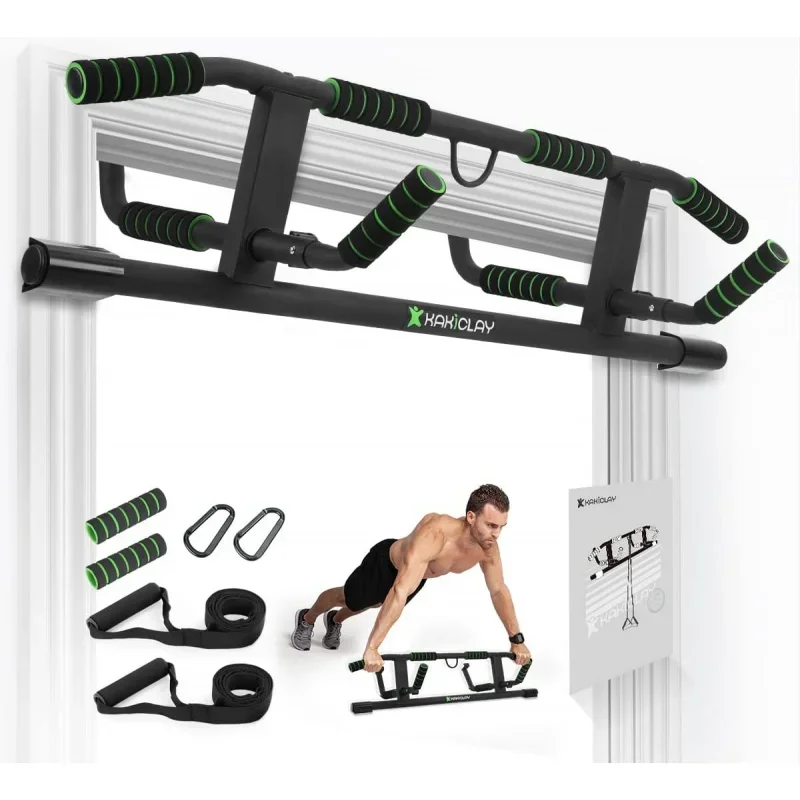 2024 upgrade multi-grip pull up bar with smart larger hooks technology-patent, designed, shipped, warranty