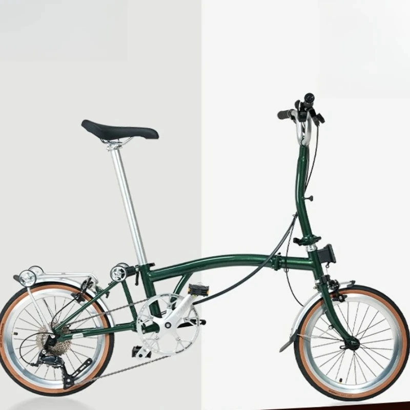 

Bicycle Adult Ultra Light Portable Parent-Child Retro 16 Inch 9 Speed Commuter Bike