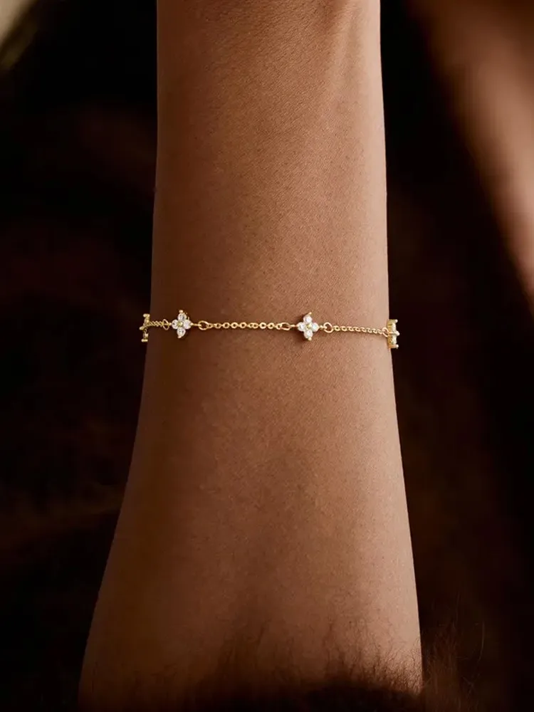 ROXI 925 sterling zilver vergulde sierlijke armband (kruis/ster/maan//link) romantische Valentijnsdag geschenken sieraden voor vrouwen