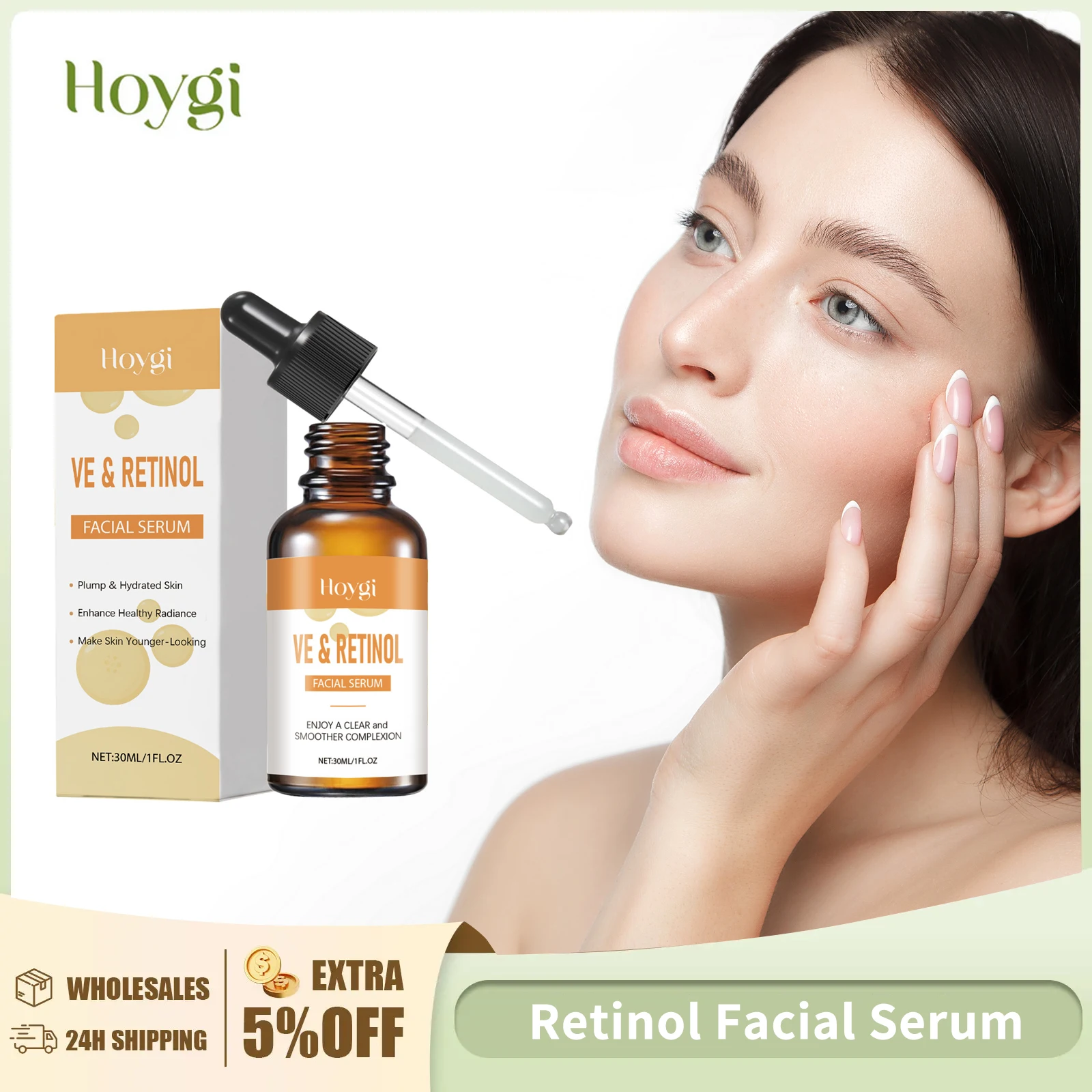 

VE Retinol Serum Tightening Fine Lines Brightening Increase Skin Elasticity Reduce Dryness Firming Smoothing Facial Skin Care