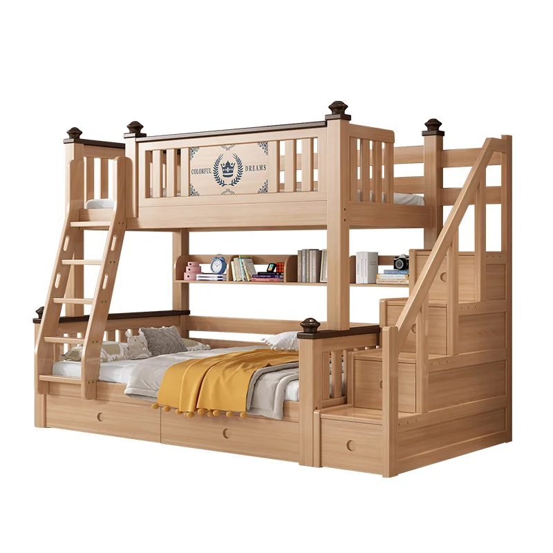 Cama alta e baixa integrada trapezoidal infantil doméstica Estudantes escolares