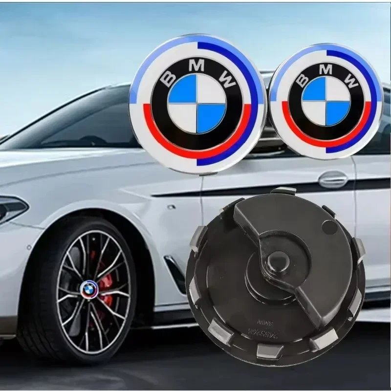 56mm Floating Wheel Center Caps BMW 50th anniversary G32 G38 G01 G08 G02 G05 F45 F46 F52 F48 F49 F39 F90 Auto Accessories