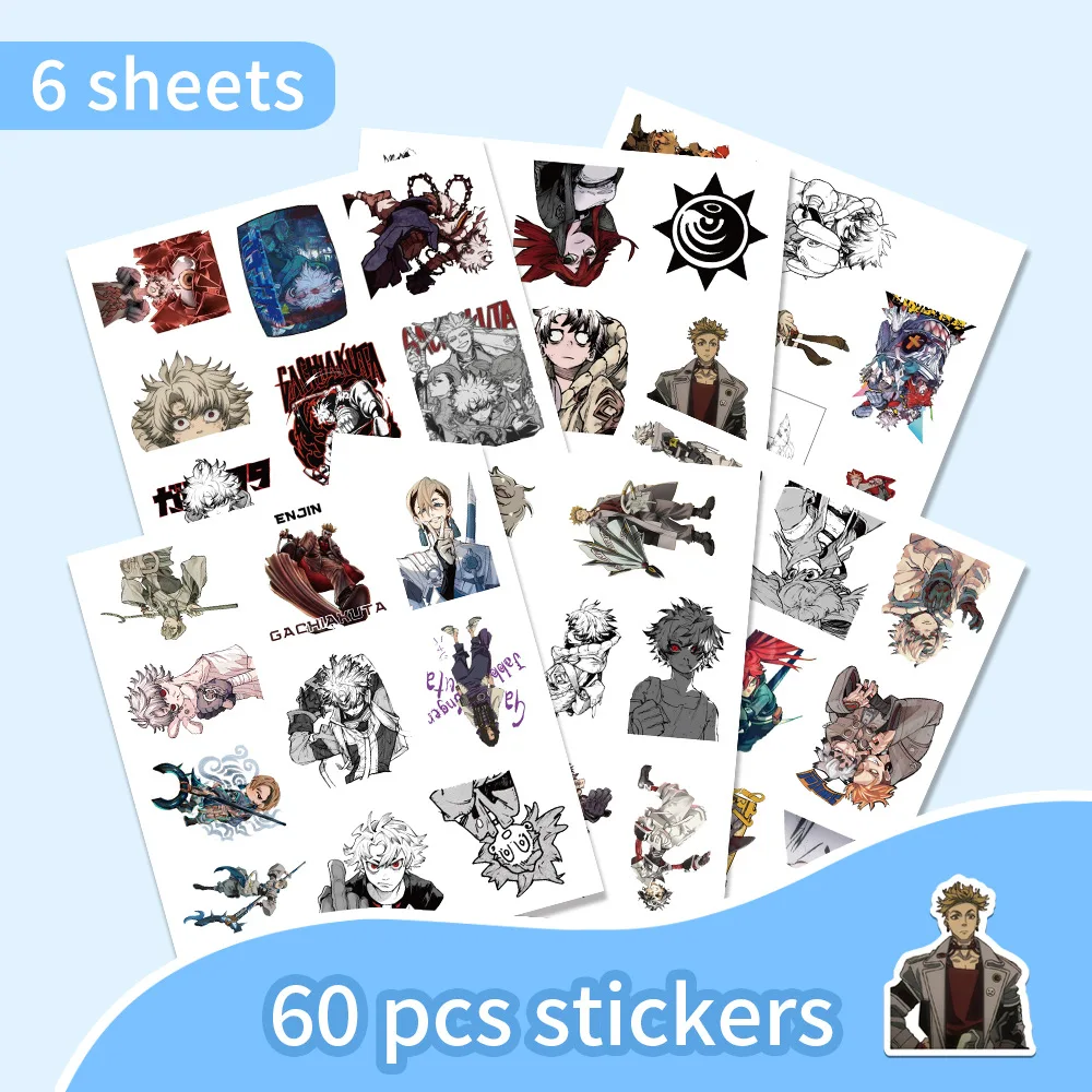 

10/30/60PCS Cartoon GACHIAKUTA Anime Stickers Decoration Suitcase Scrapbooking Phone Laptop Stationery Toy Gift