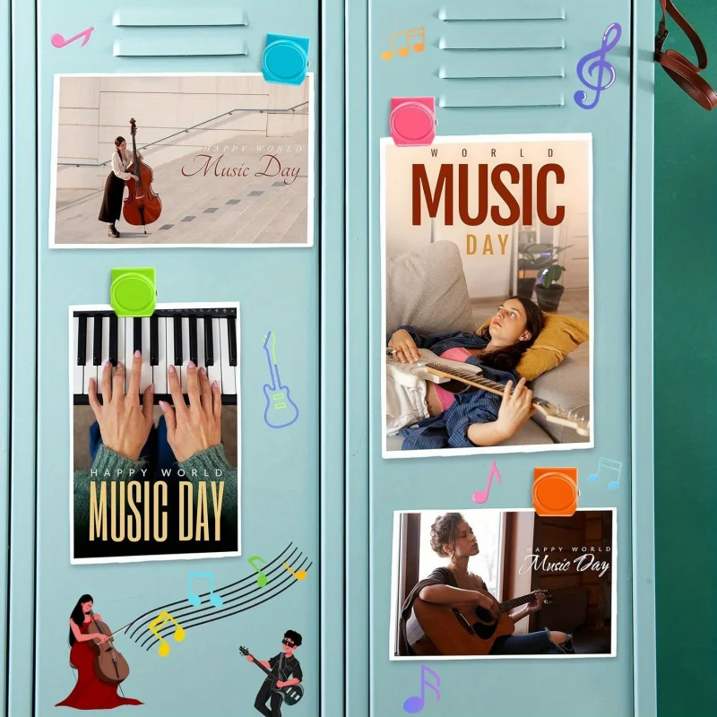 6 Pcs，Refrigerator magnet clips, heavy-duty metal magnetic clips for photos and documents for home and office teaching purposes