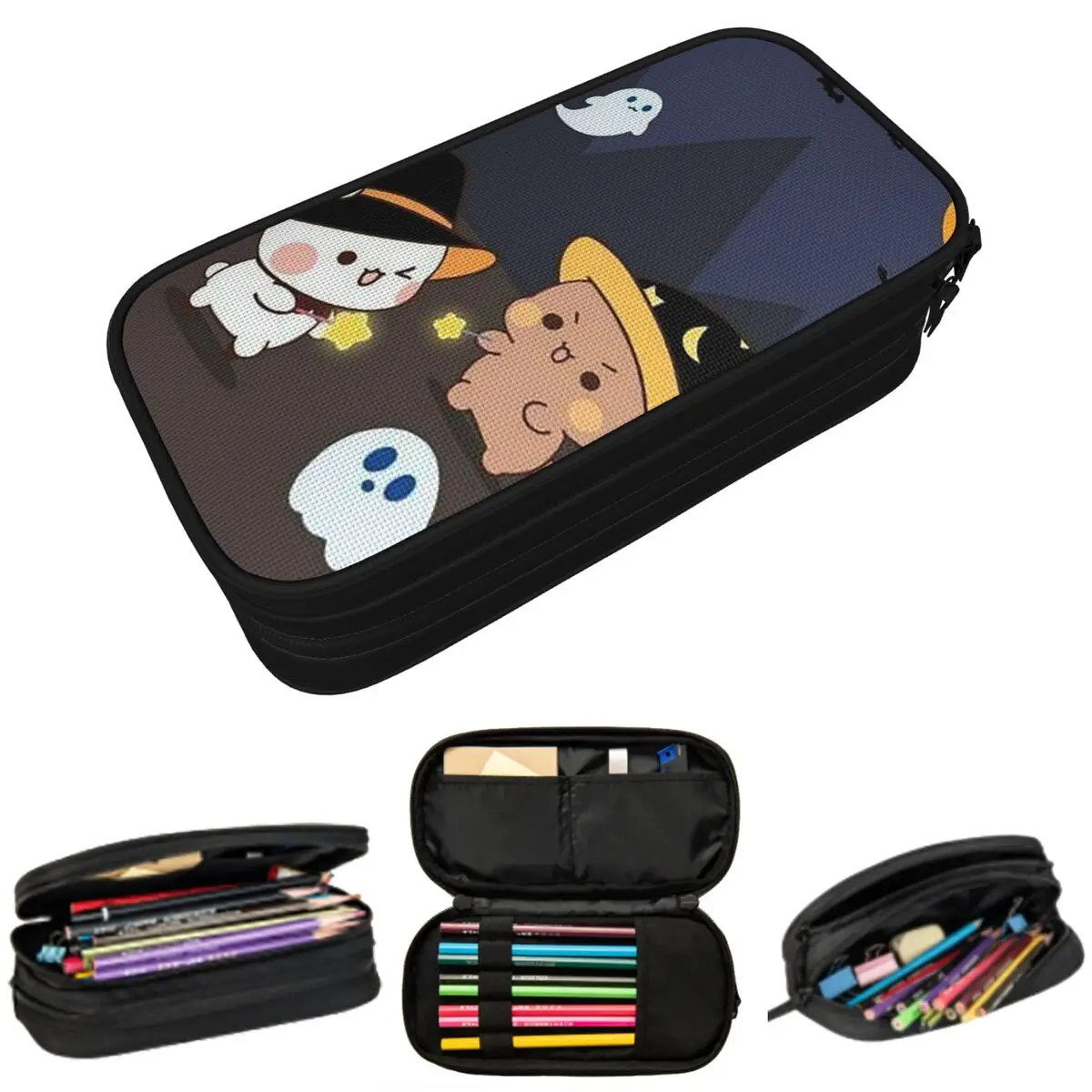 

Cartoon Bubu Dudu Halloween Pencil Case for Studen School Pen Box Pencil Bag Stationery Supplies Pen Holder Bag