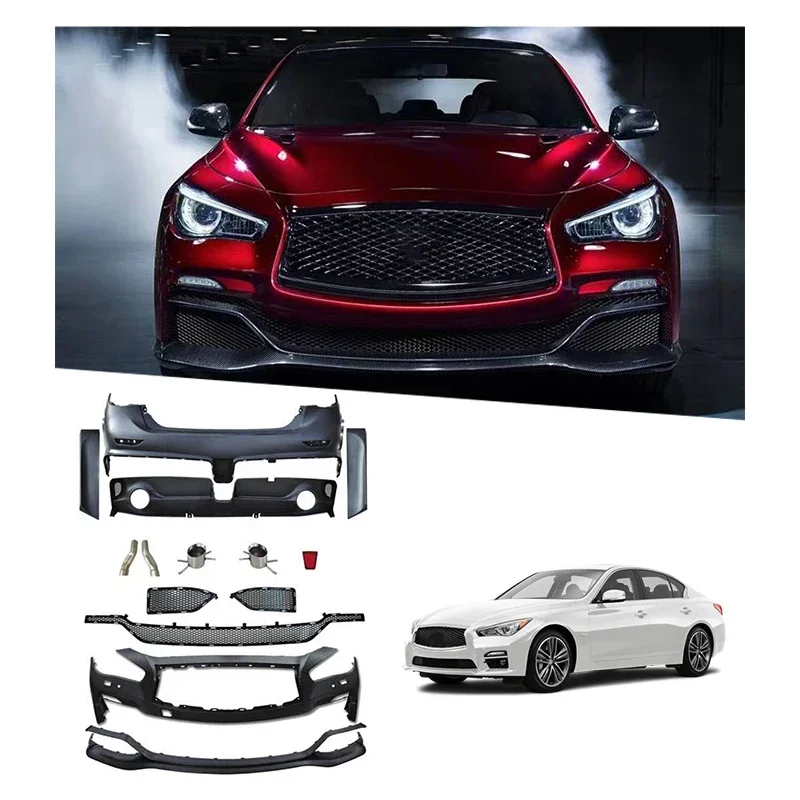 

Body Kits Head Rear Lamp Rear Front Bumper Rear Diffuser Bodykit For Infiniti Q50 2014-2017