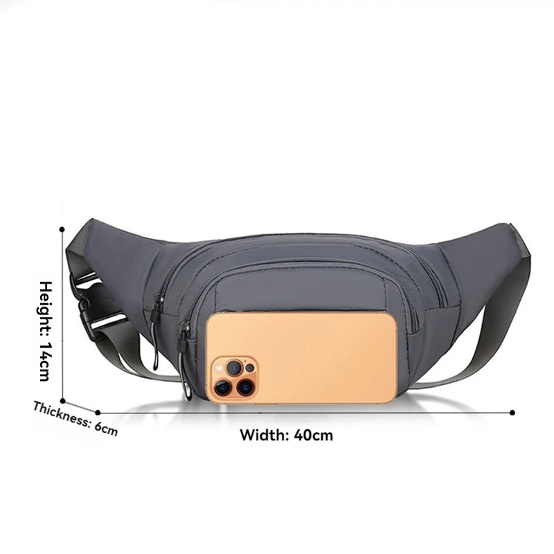 Canvas Fit Waistpack Mobile Fanny Waist Packs Men\'s Sports Outdoor Leisure Running Anti Theft Ultra Thin Invisible Waist Bag