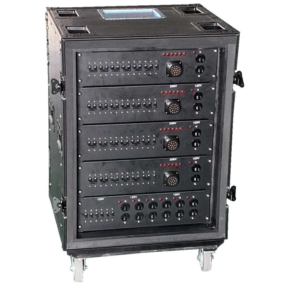 400A Edison Power Rack Socapex Edison Caja de distribución para iluminación de escenario