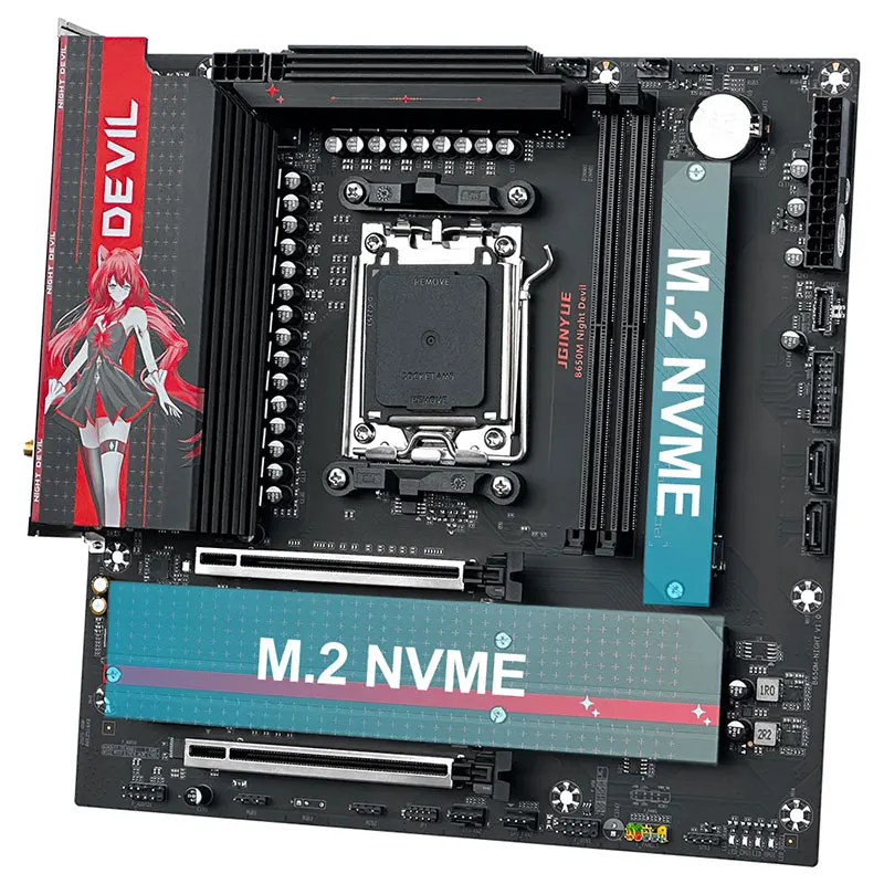 Jingyue B650 Motherboard DDR5 Ryzen AM5 desktop computer gaming motherboard CPU R5 9600X/7500F/8400F/R7 9700X CPU motherboard