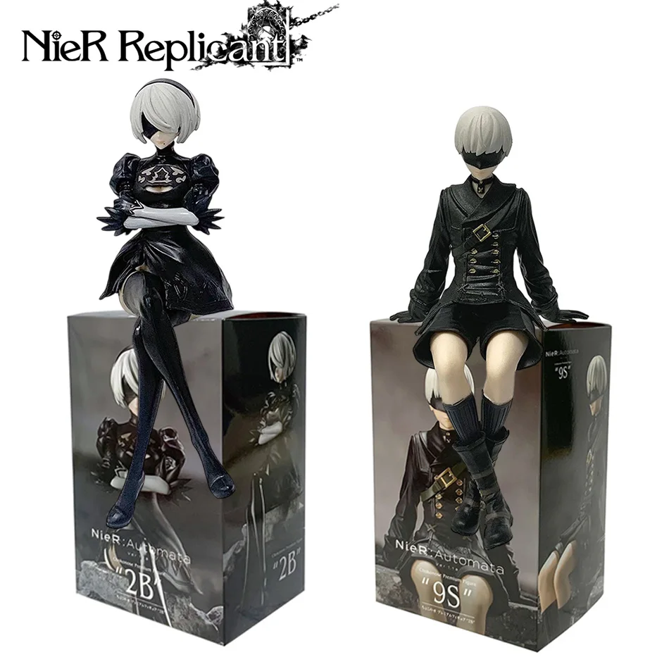 15CM NieR: Automaten Yorha Type A2 9S 2B PVC Anime Actiefiguren Model Collectie Ornament Anime Cartoon Model Speelgoed Gift