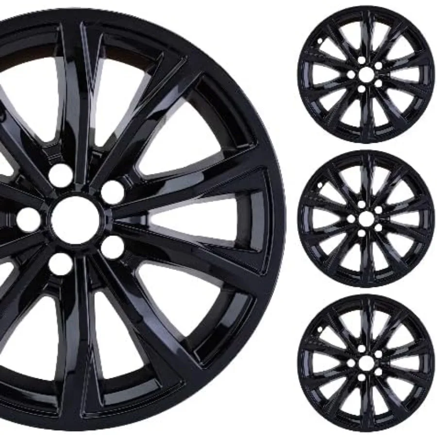 

18-глянцевый черный комплект колесной кожи, совместимый с Honda CRV EX EXL 20232025, прочный колпак из АБС-пластика, подходит для прямой оболочки