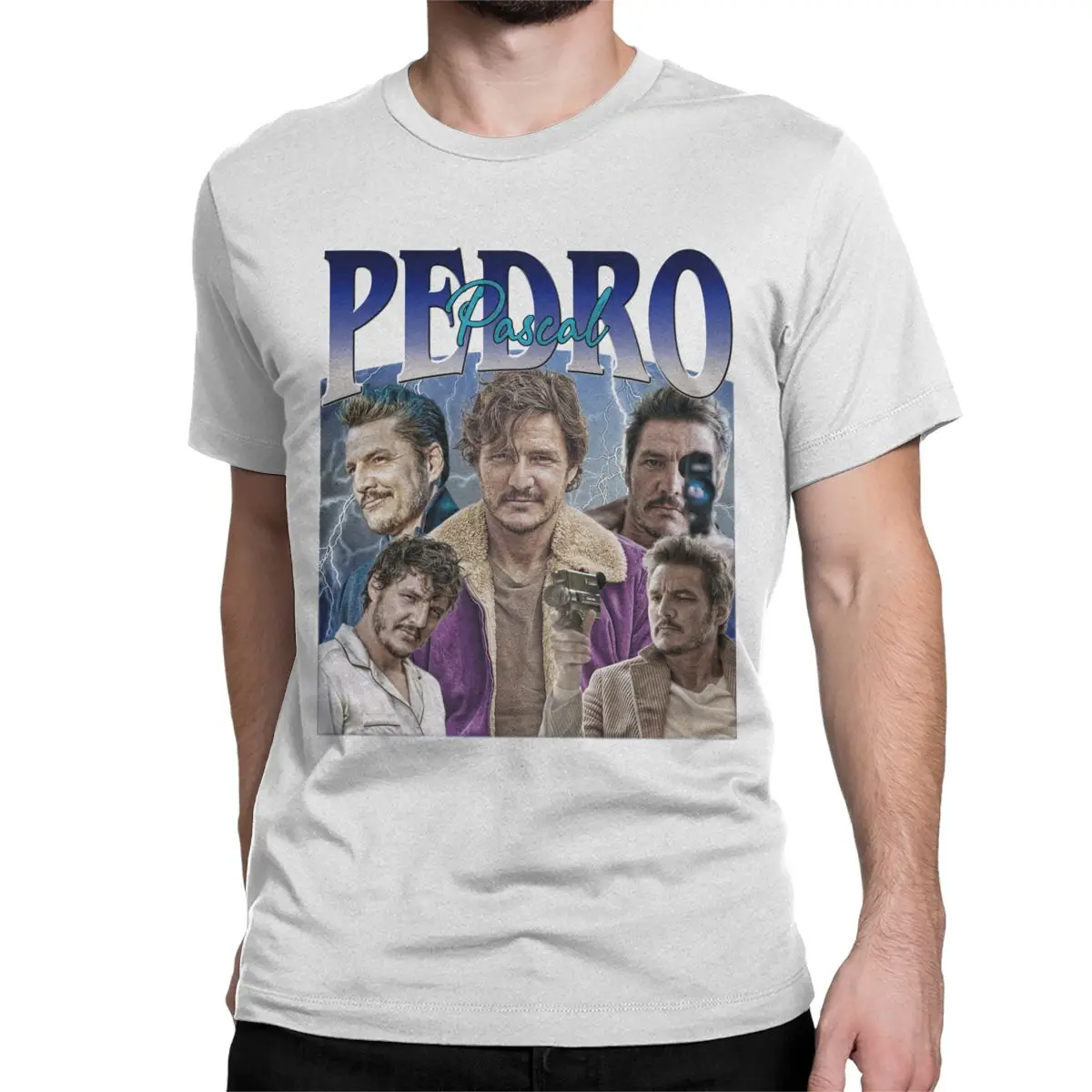 Novelty Pedro Pascal Homage T-Shirt for Men Women Crew Neck Pure Cotton T Shirt Short Sleeve Tees Birthday Gift Clothes image 2