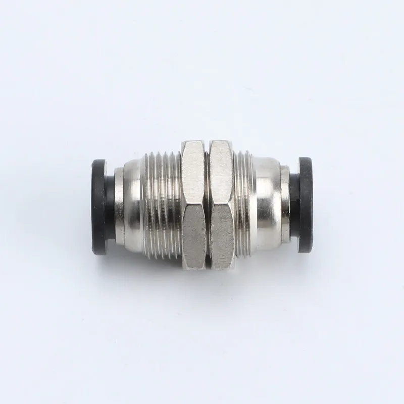 5PCS Pneumatic Quick Connector Bulkhead Straight Fitting PM4 PM6 PM8 PM10 PM12 Air Tube Bulkhead Fitting